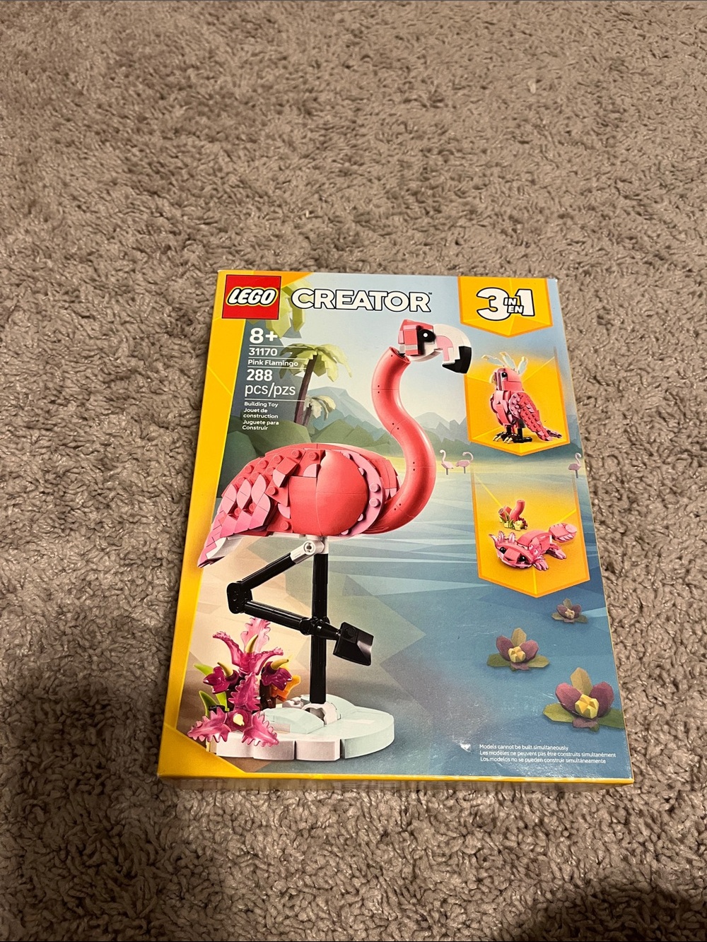 New! Lego Pink Flamingo Creator 3-in-1 Display Model